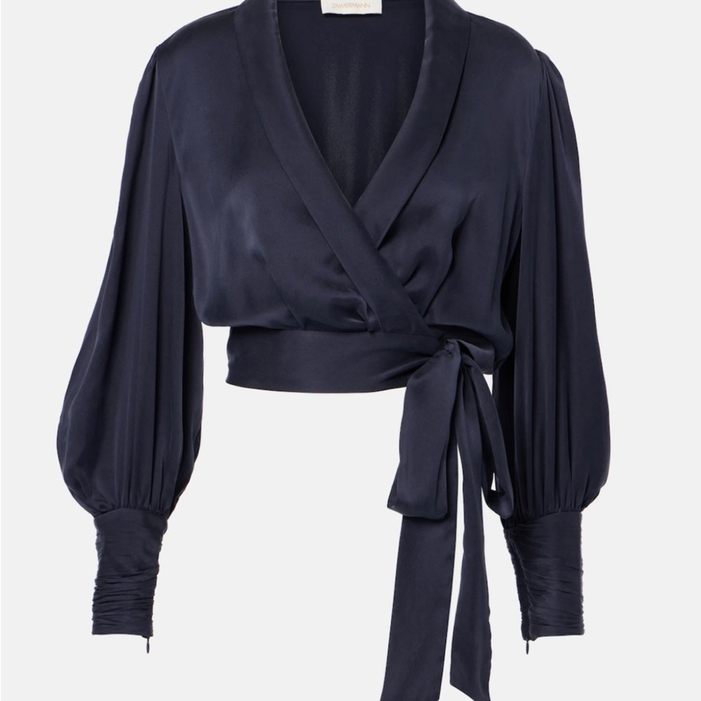 ZIMMERMAN Silk Wrap Top M/L